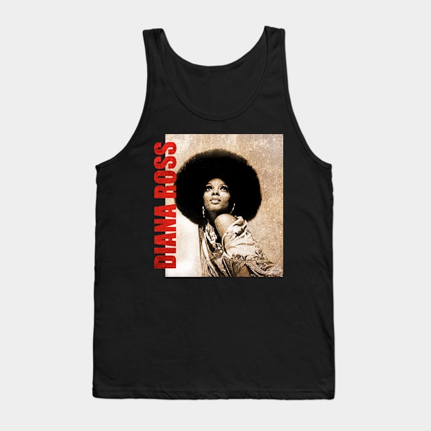 TEXTURE ART- Diana Ross - Retro Aesthetic Fan Art Tank Top by ZiziVintage